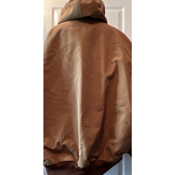 CarHartt Jacket 3XL Brown Hooded Work Coat J131-BRN Men's GUC Outdoor - Picture 9 of 15